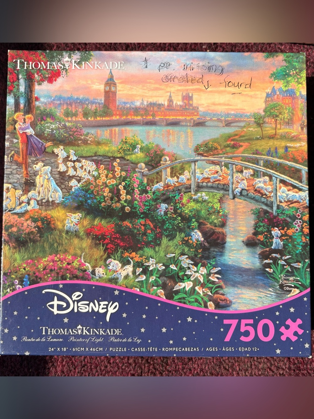 Thomas Kinkade Disney Puzzle 750 Piece
